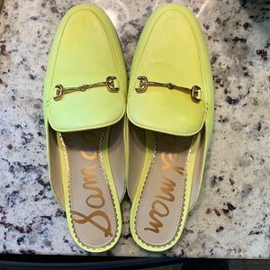 Sam Edelman Bright Chartreuse Mules